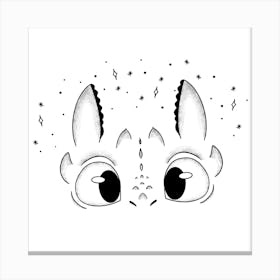 Toothless The Dragon Square Canvas Print