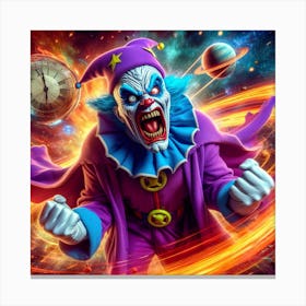 Clown In Space 1 Canvas Print