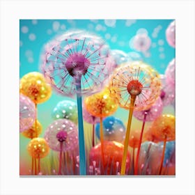 Colorful Dandelion 2 Canvas Print