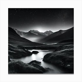 Night In The Mountains 1 Canvas Print