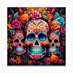 Day Of The Dead Skulls 15 Canvas Print