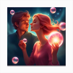 Love And Bubbles Canvas Print