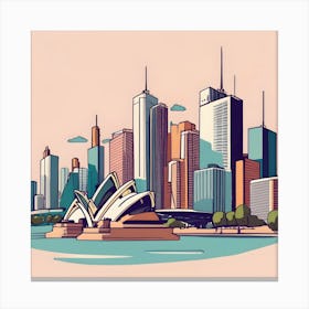 Sydney Skyline Canvas Print