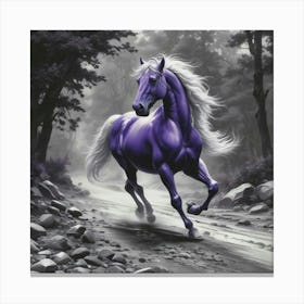 Purple stallion Canvas Print