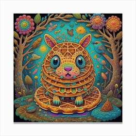 Rabbit In The Forest Canvas Print