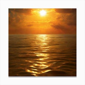 Sunset Over The Ocean Canvas Print