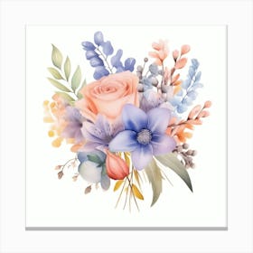 Watercolor Bouquet Canvas Print