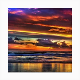 Sunset On The Beach 539 Canvas Print
