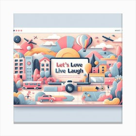 Love Live Laugh City Life Canvas Print