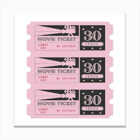 Movie Ticket Canvas Print