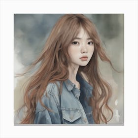 Asian Girl Painting 1 Canvas Print