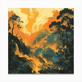 Forest In Flames Canvas Print