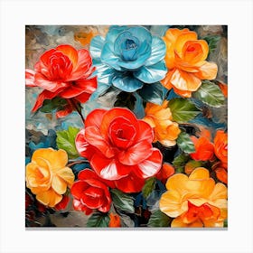 Colorful Roses 16 Canvas Print