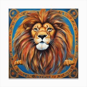 Lion in colors Canvas Print