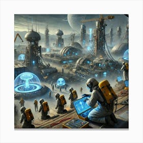 Venusian Engineers Role Converted Canvas Print