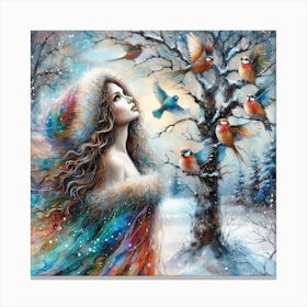 Winter Birds Canvas Print