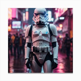 Stormtrooper In The City Canvas Print
