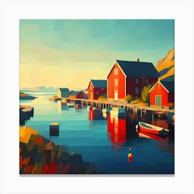 Swedish Cottages Canvas Print