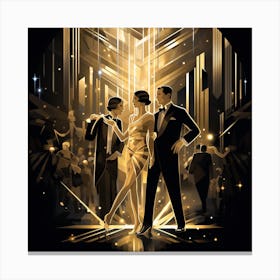 1920s Gatsby Style Party Scene Canvas Print