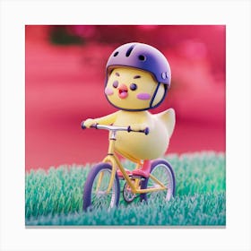 A 3d Render Of A Cute Yellow Chick Ridin Vgsarjl8r3aqgoxlq8f9aq Gmt4bz22s0um6z Npxddhq Canvas Print