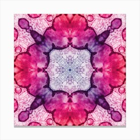Pink Alcohol Ink Flower Pattern 6 Canvas Print