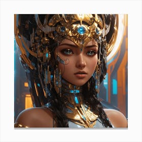 Absolute Reality V16 Arab Hydropunk Princess Science Fiction H 1 Canvas Print