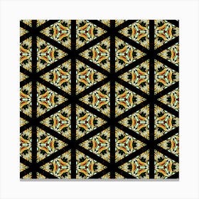 Pattern Stained Glass Triangles 1 Canvas Print