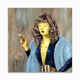 Cheese Lady Canvas Print