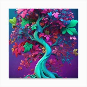 colorful tree of life Canvas Print