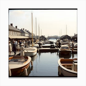 The Old Marina~Reimagined by Hall-O-Gram Creations, hallogram, hallogramcreations Canvas Print