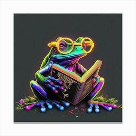 Frog With Glasses Canvas Print