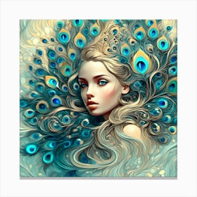 peacock dreams Canvas Print