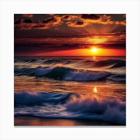 Sunset At The Beach 270 Canvas Print