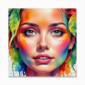 Colorful Girl 2 Canvas Print