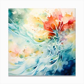 AI Chroma Harmony: Ethereal Ecosystem Canvas Print