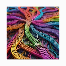 Colorful Wires 8 Canvas Print