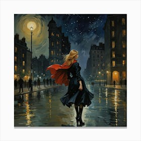 Night In Paris Canvas Print