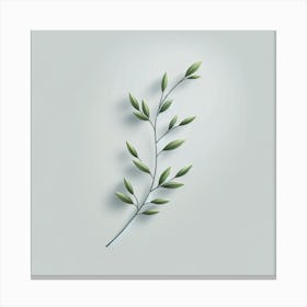 "Whispers of Growth"  A single olive branch, symbolizing peace and victory, casts a gentle shadow on a soft grey backdrop, its leaves a gradient of life's green hues.  This piece, 'Whispers of Growth', captures the essence of new beginnings and the peaceful journey of growth. It's an ideal centerpiece that brings a breath of fresh air and tranquility to your living space, embodying the spirit of hope and renewal. Canvas Print