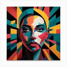 Abstract Portrait Of A Woman 1 Canvas Print