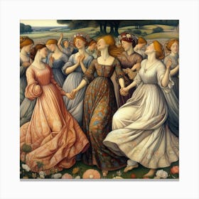 Dance Of The Ladies Canvas Print