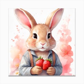 Strawberry Bunny Canvas Print