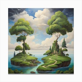 Island Of Trees Canvas Print