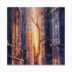 Tree In The City Canvas Print