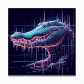 Alligator Head Canvas Print