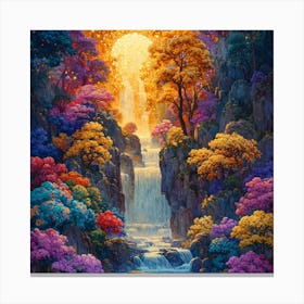 Waterfall In The Forest Canvas Print