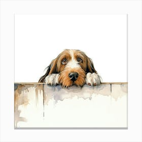 Dog Over The Fence Canvas Print