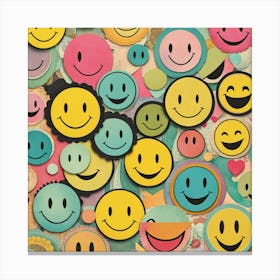 Smiley Faces Canvas Print