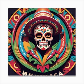 Mexican Skull 29 Canvas Print