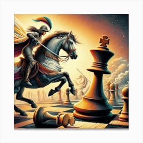 Knight On Horseback15 Canvas Print