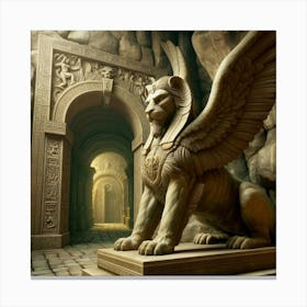 Egyptian Lion Canvas Print